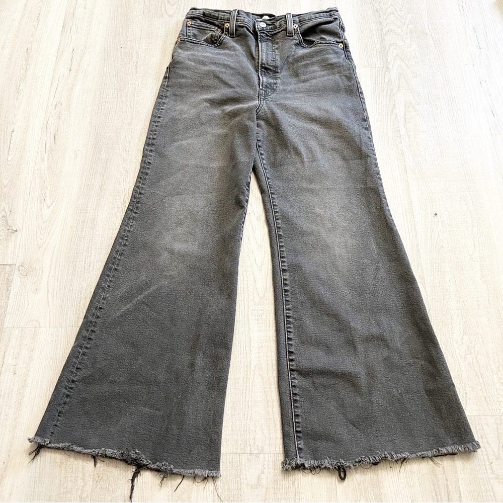 Levi Strauss Premium Ribcage Boot Button Fly Dark Blue Jeans Size 31